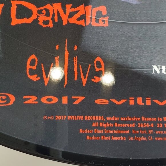 Danzig Black Laden Crown Vinyl Picture Disc Record Evilive Limited Edition 1,000 - Picture 7 of 9